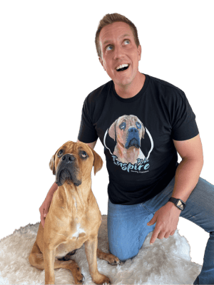 Rocky and his blind dog Kobe