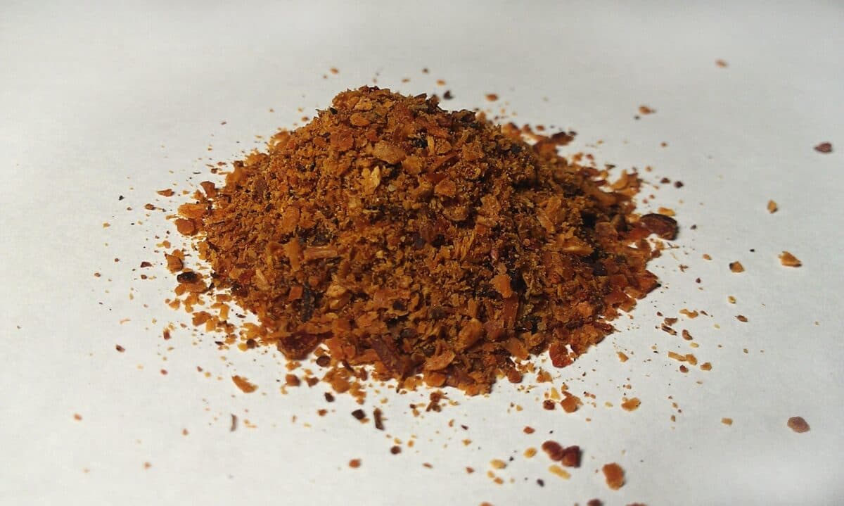 A close-up of nutmeg spice, nutmeg is one of the human foods toxic to dogs, Nutmeg is among the human foods toxic to dogs