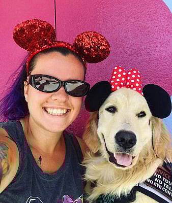 Nala, meg's service dog