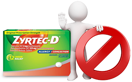 Zyrtec D & NO sign