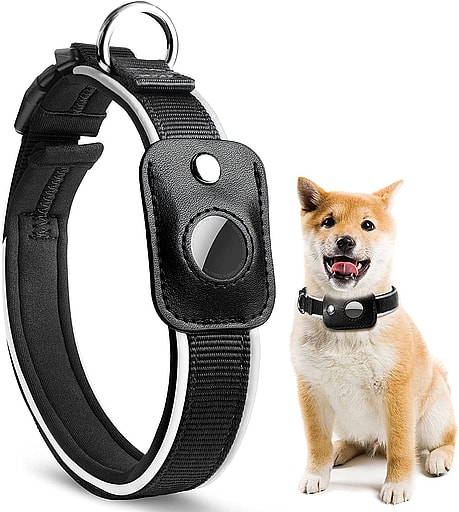 reflective airtag dog collar