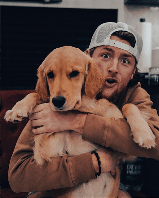 Bailey Zimmerman and Dog