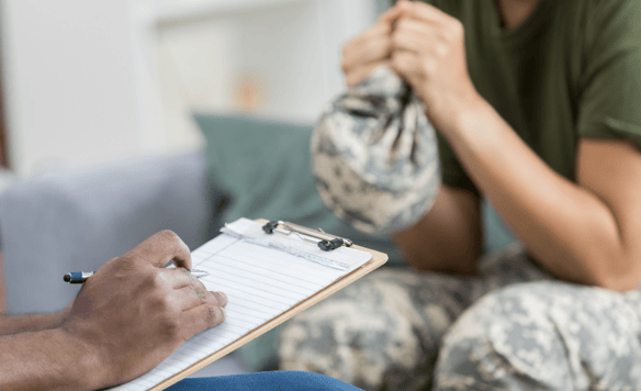 veteran going through application