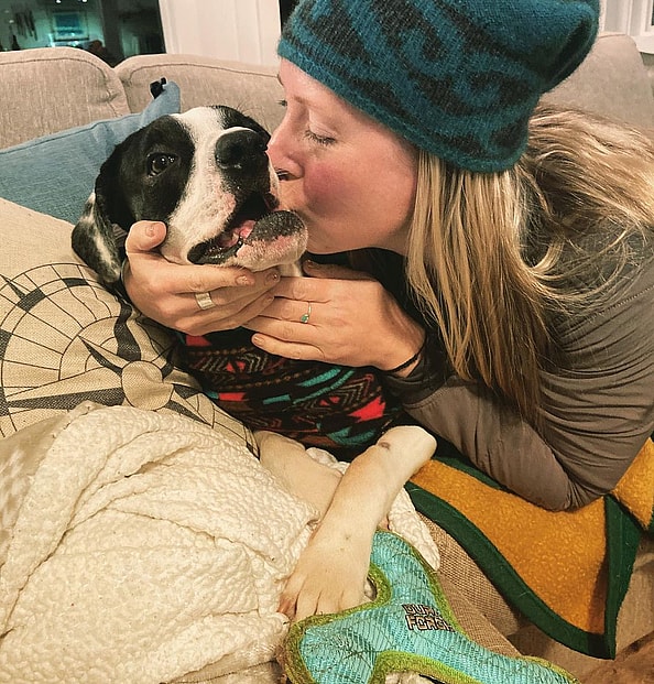 Dog who Holds a Dog Toy when he sleeps