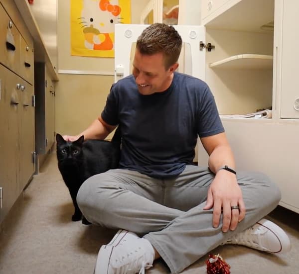 Harmon the Black Cat & Rocky