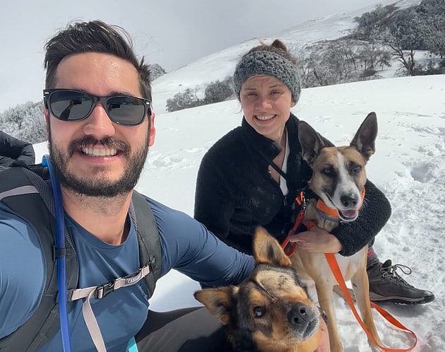 Cheyenne and her partner Eric, Odin & Sky