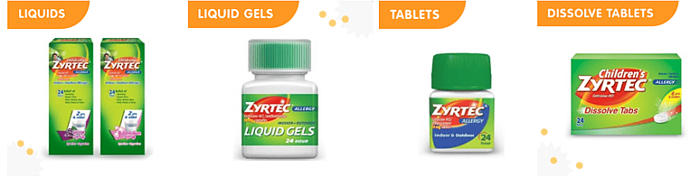 Different form of Zyrtec