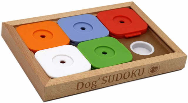 wooden Dog' SUDOKU toy