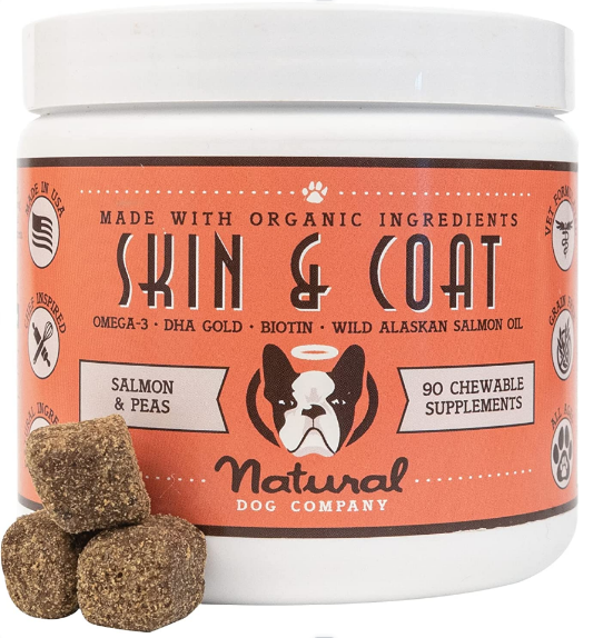 Natural Dog Company Skin & Coat Chews - The Best Dog Supplements for Skin & Coat Available on Amazon