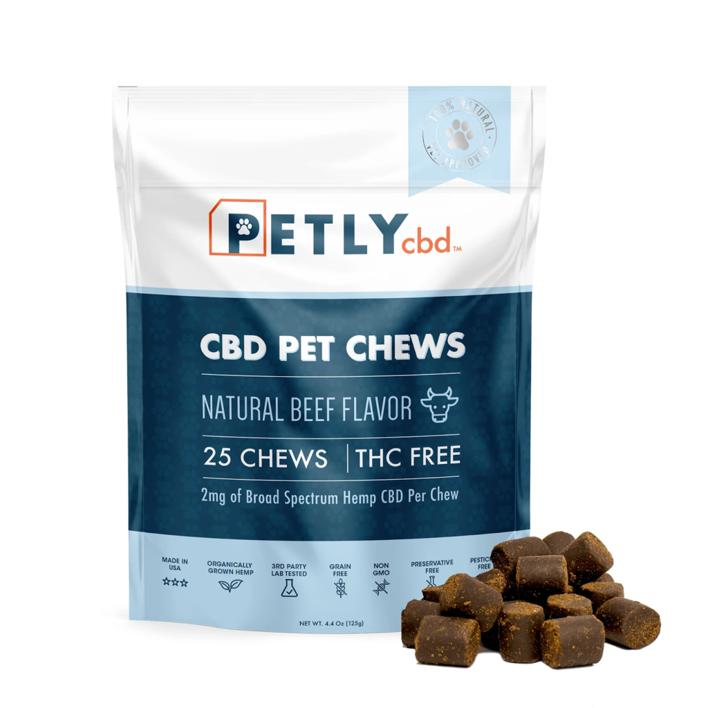 PETLYcbd CBD Pet Chews Natural Beef Flavor