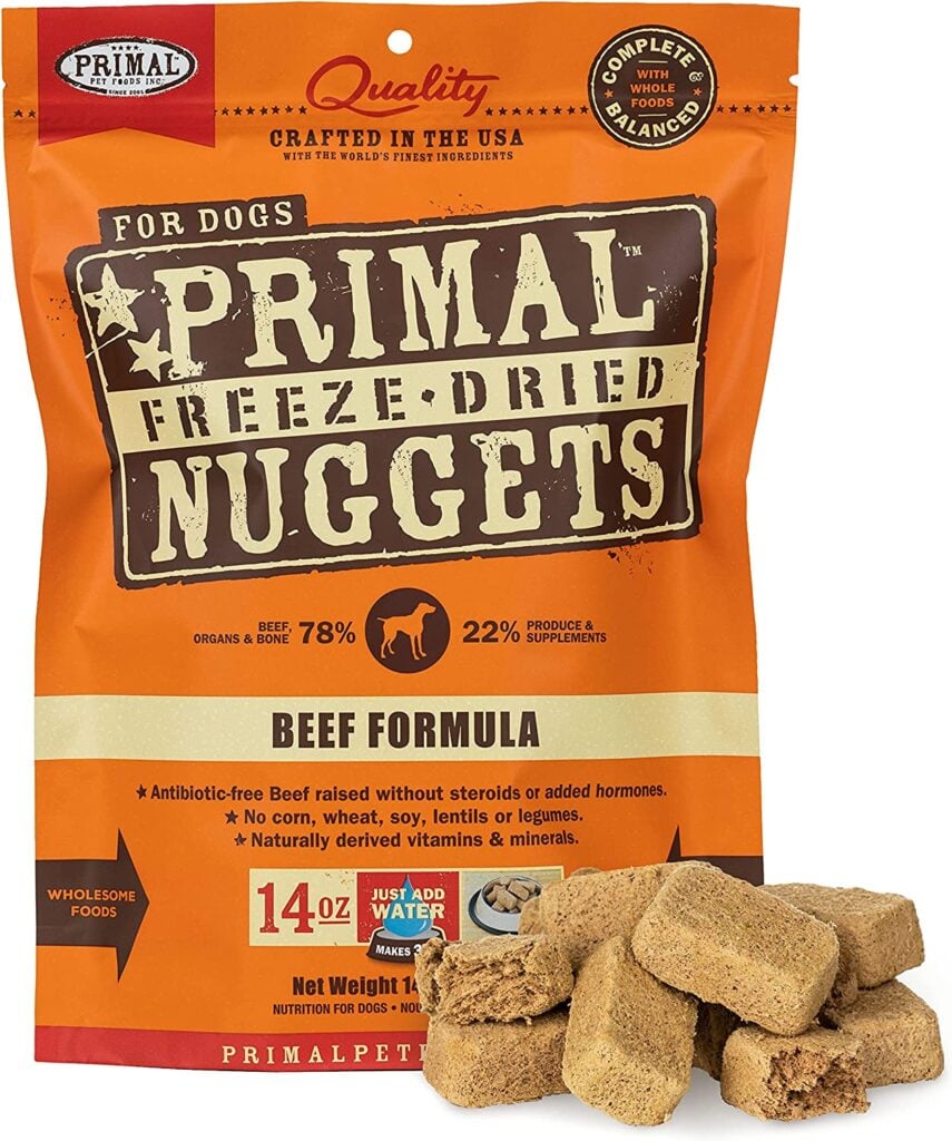 Best Dog Food for yorkies Primal Raw Beef Nuggets