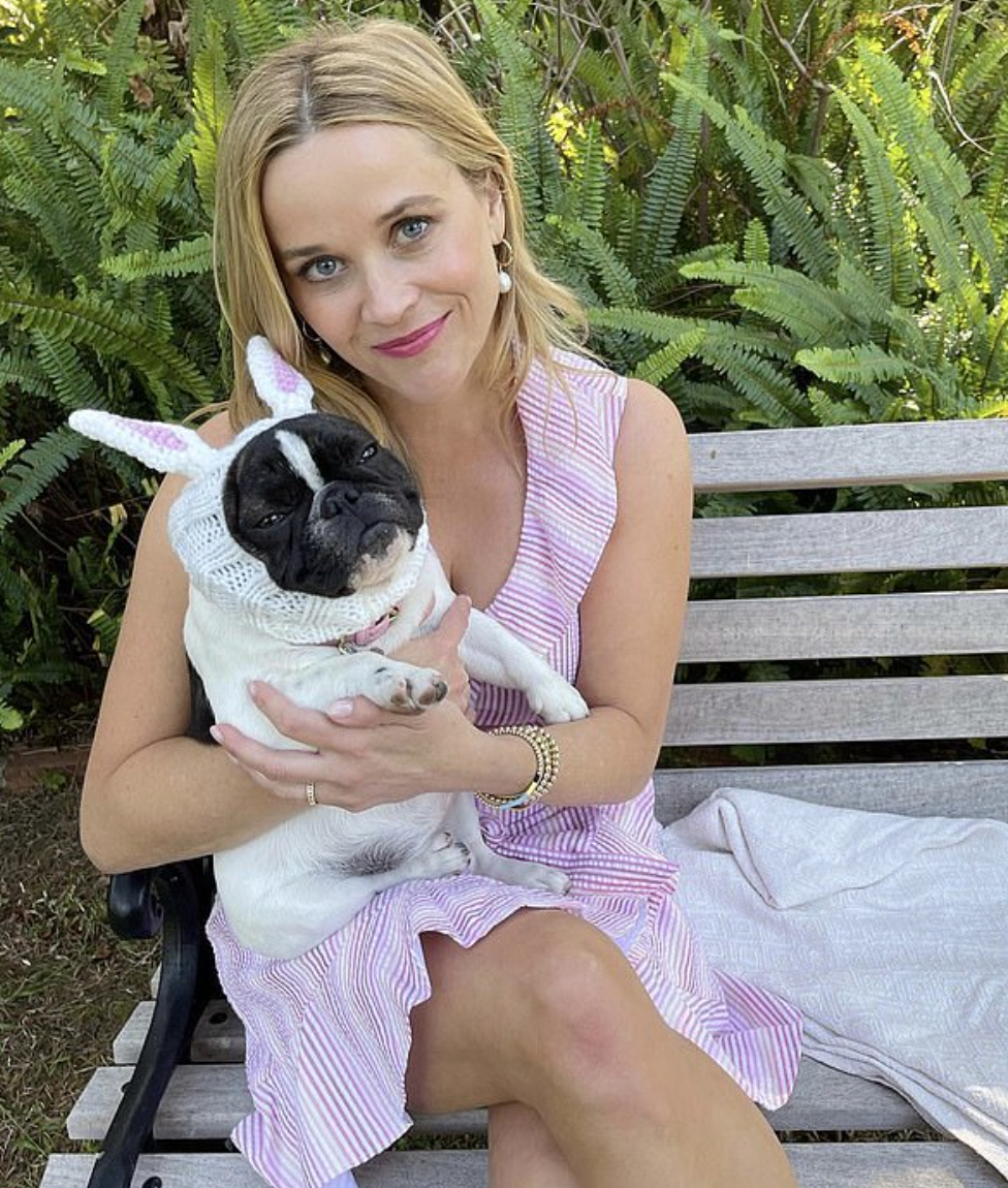 Reese Witherspoon celebrates National Dress Up Your Pet Day