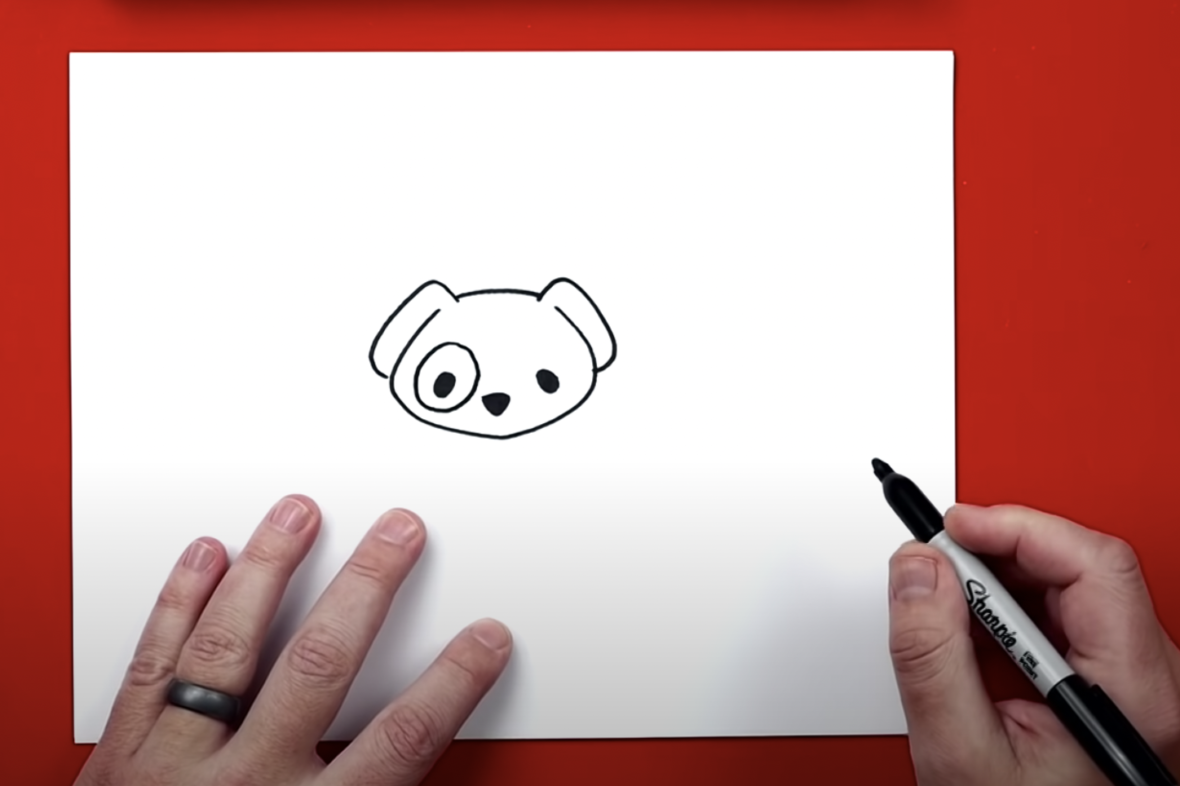 Here is an easy puppy drawing to try! #howtodrawadog #cutepuppydrawin... |  Drawing Tutorials | TikTok