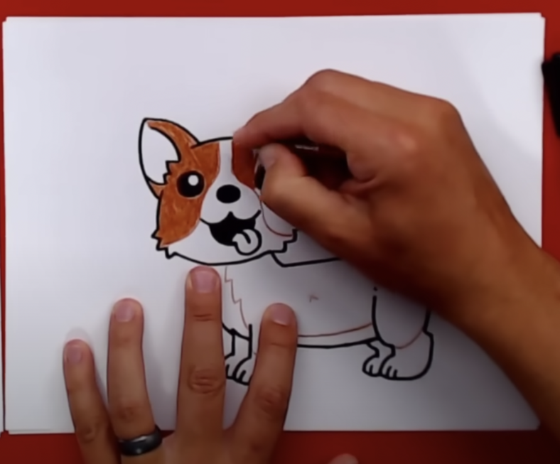 How To Draw A Corgi - An Easy Step By Step Tutorial - Rocky Kanaka