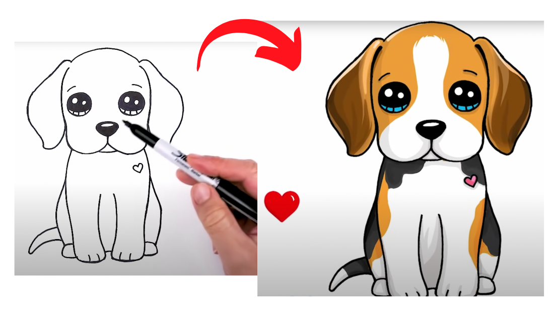 How To Draw A Beagle