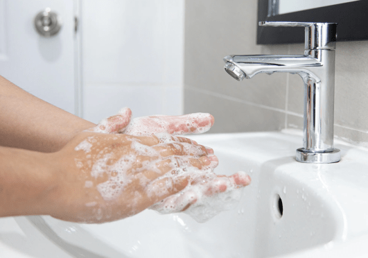 washing your hand can help reduce allergens