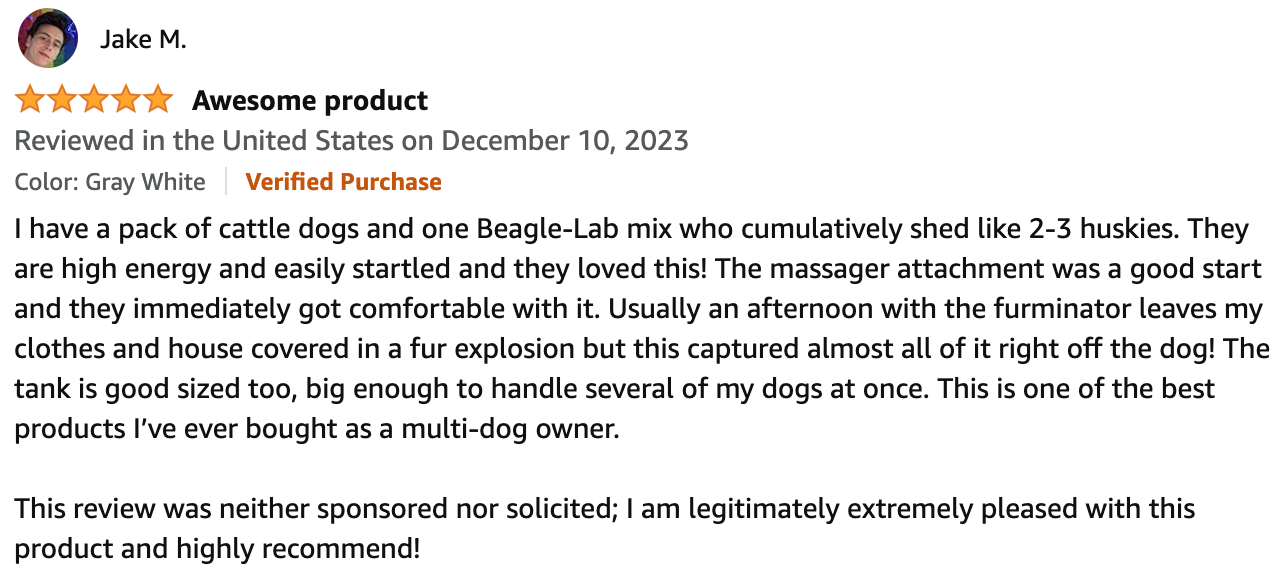 Dog Vacuum review