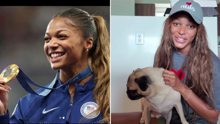 Sprinter Gabby Thomas Claims Her Rescue Dog Rico Outran the Competition at the Olympics